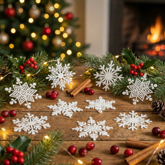 Kolekcija Arctic Frost: Okrasne Snežinke