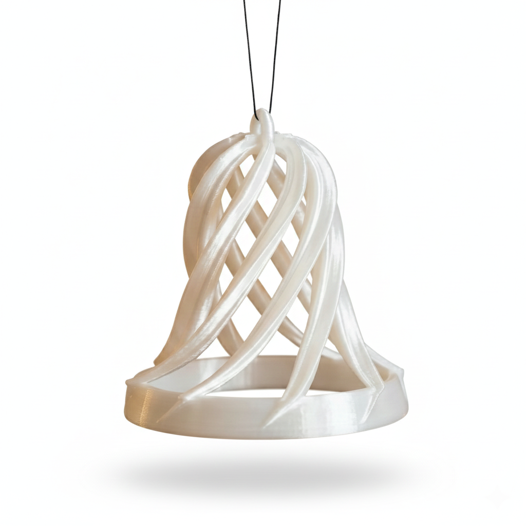 3D Tiskan Božični Okrasek (Bela)